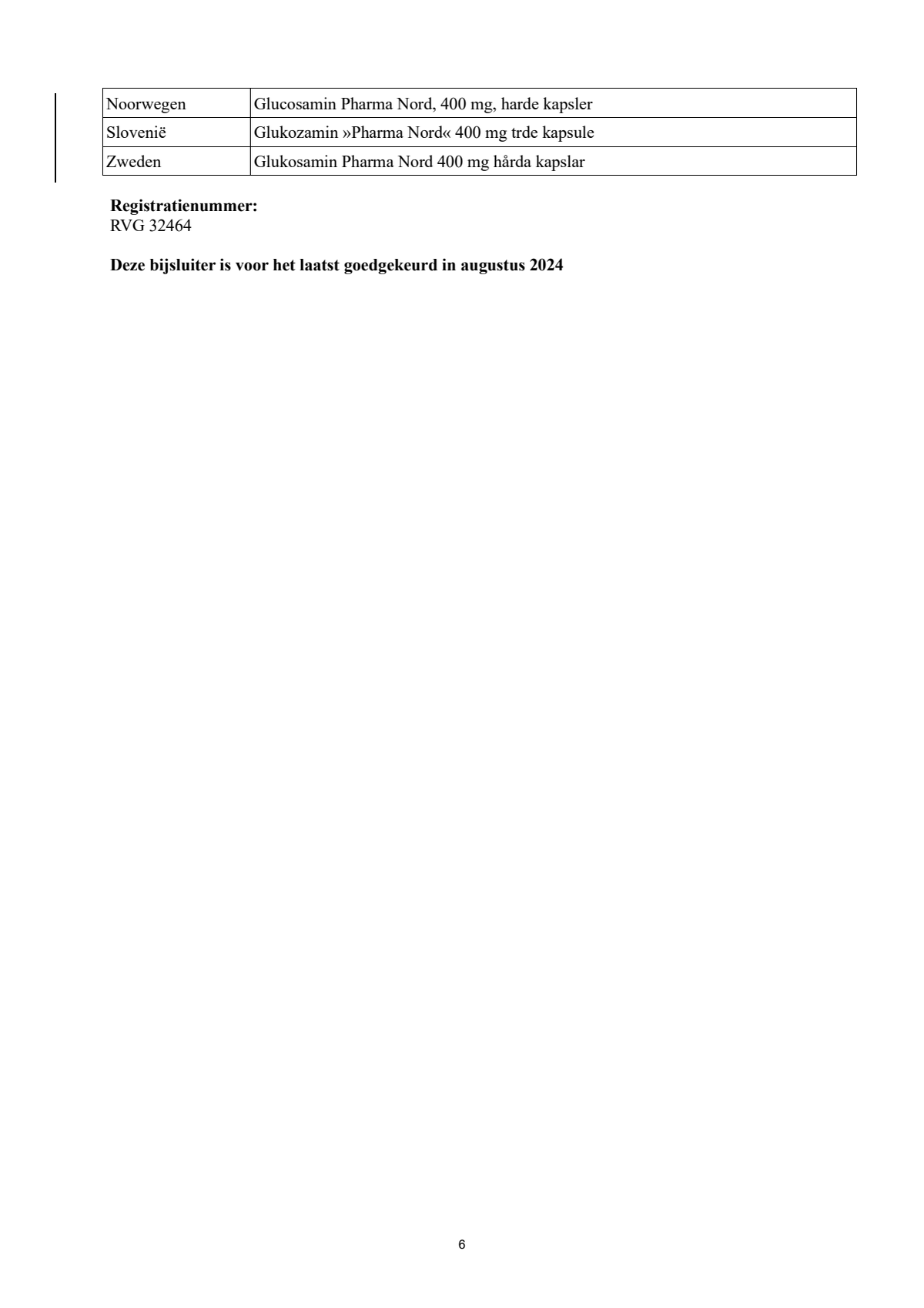 Glucosamine 400mg Capsules afbeelding van document #6, leaflet