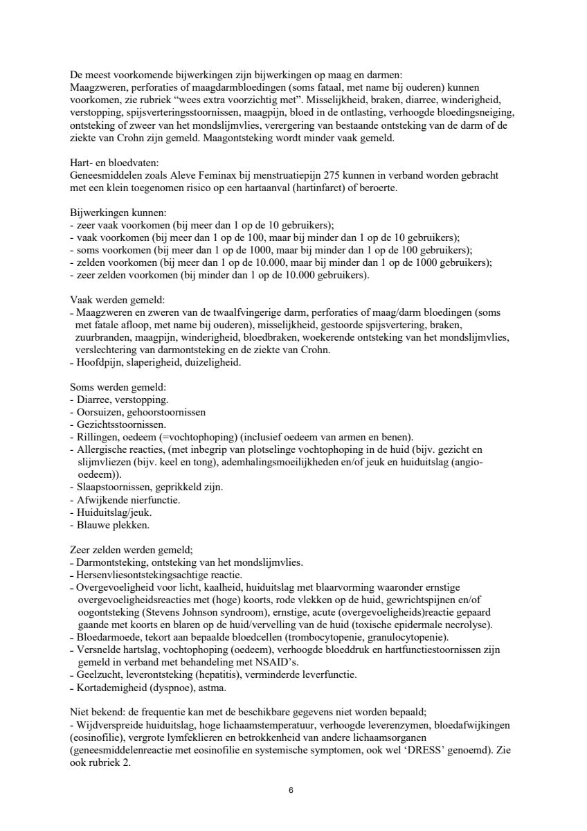 Feminax bij Menstruatiepijn Tabletten afbeelding van document #6, leaflet