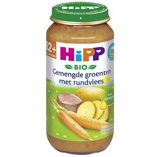 HiPP 12+ Maaltijdpotje Gemengde Groente Met Rundvlees HiPP 12+ Maaltijdpotje Gemengde Groente Met Rundvlees