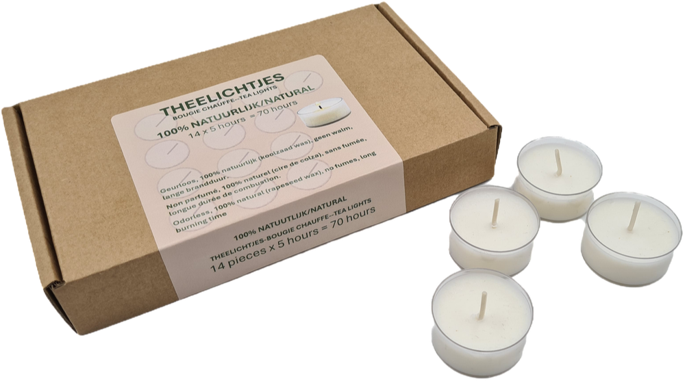 Soylites Natural Theelichtjes - 100% koolzaadwas afbeelding 1