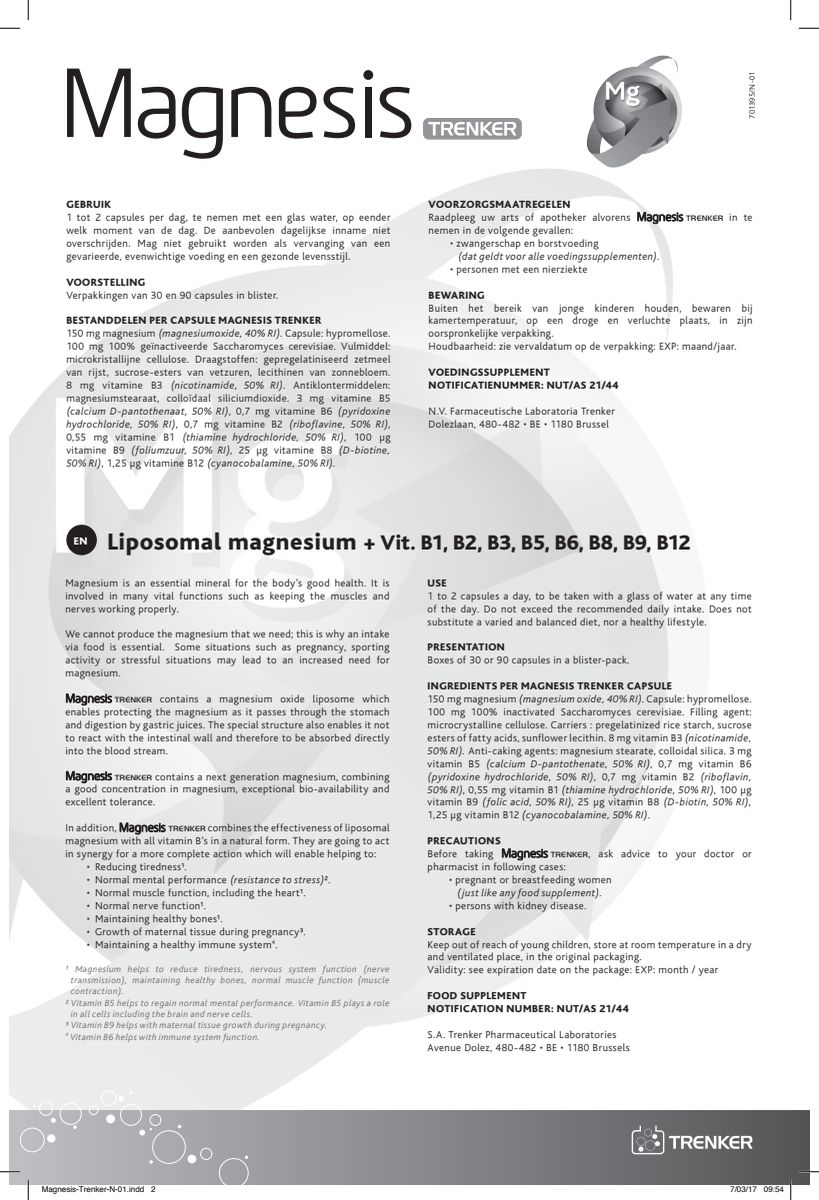 Magnesis Capsules afbeelding van document #2, instructions
