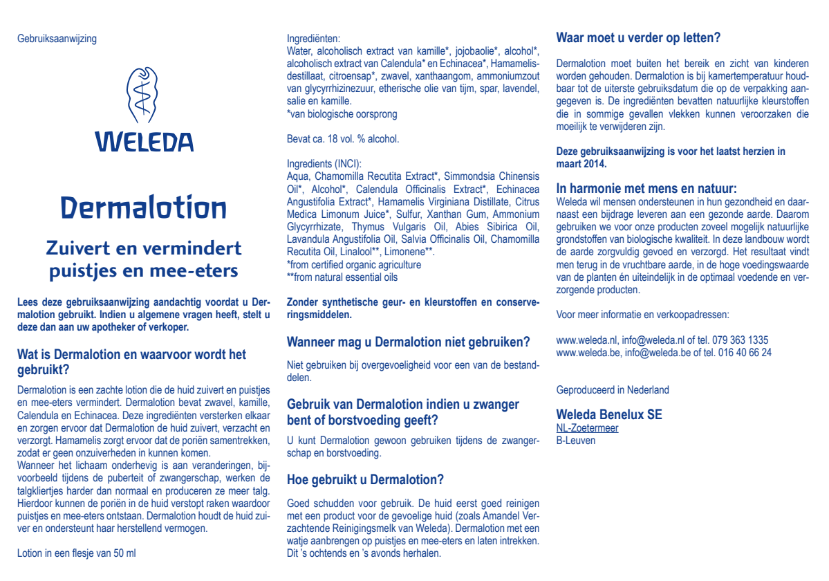 Dermalotion afbeelding van document #1, instructions