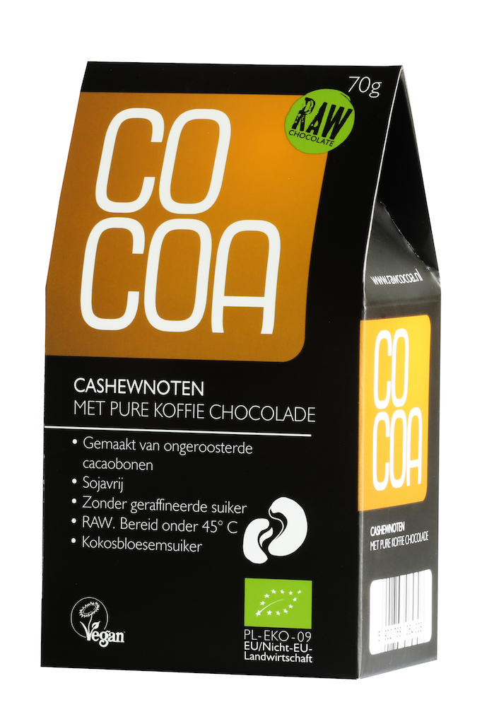 Cocoa Cashewnoten met Pure Koffie Chocolade RAW afbeelding