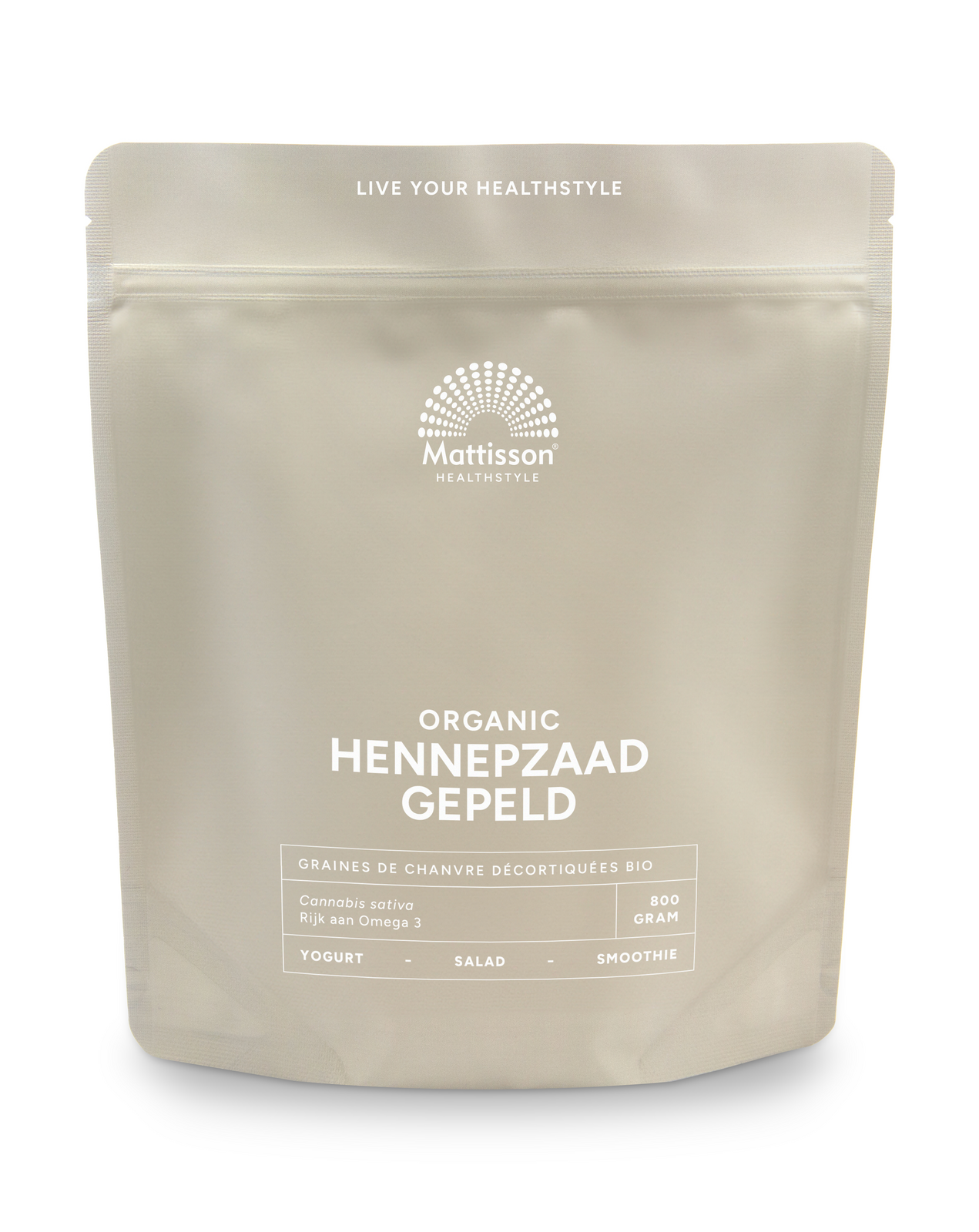Mattisson HealthStyle Biologische Hennepzaad Gepeld 800GR