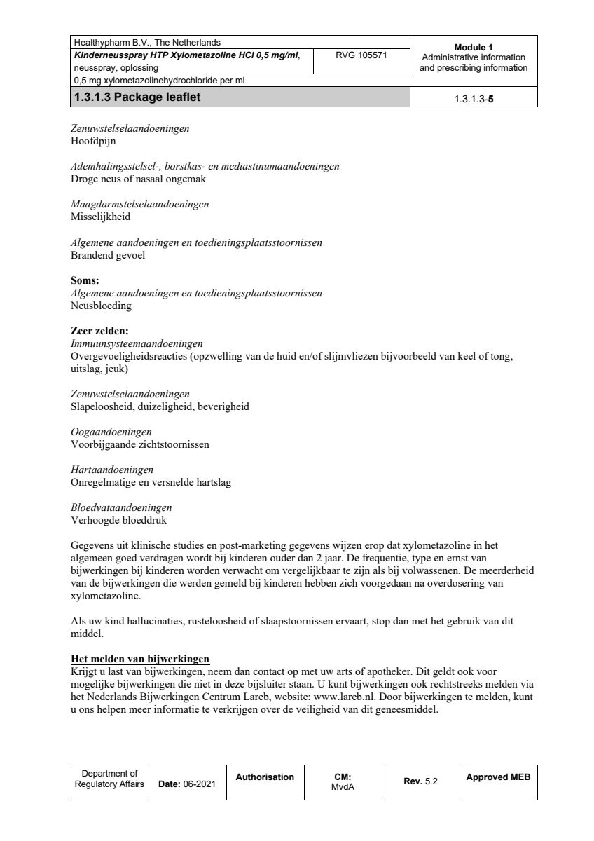 Neusspray Kind 0.5mg/ml afbeelding van document #5, leaflet