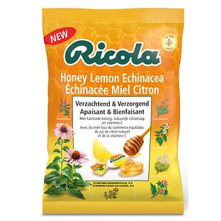 Ricola Honey Lemon Echinacea Kruidenpastilles 75GR Ricola Honey Lemon Echinacea Kruidenpastilles 75GR