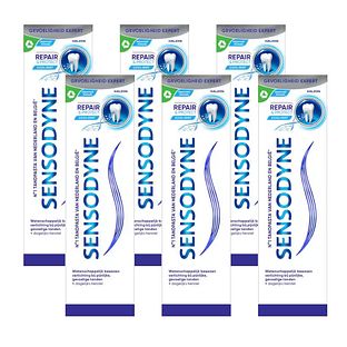 Sensodyne Repair & Protect Cool Mint Tandpasta Multiverpakking 6x75ML Sensodyne Repair & Protect Cool Mint Tandpasta Multiverpakking 6x75ML
