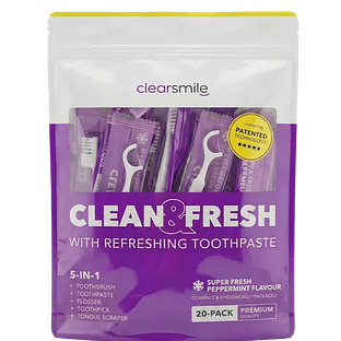ClearSmile Clean & Fresh 5-In-1 Tandenborstel Pepermunt 20ST ClearSmile Clean & Fresh 5-In-1 Tandenborstel Pepermunt 20ST