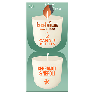 Bolsius Bergamot & Neroli Candle Refills 2ST Bolsius Bergamot & Neroli Candle Refills 2ST