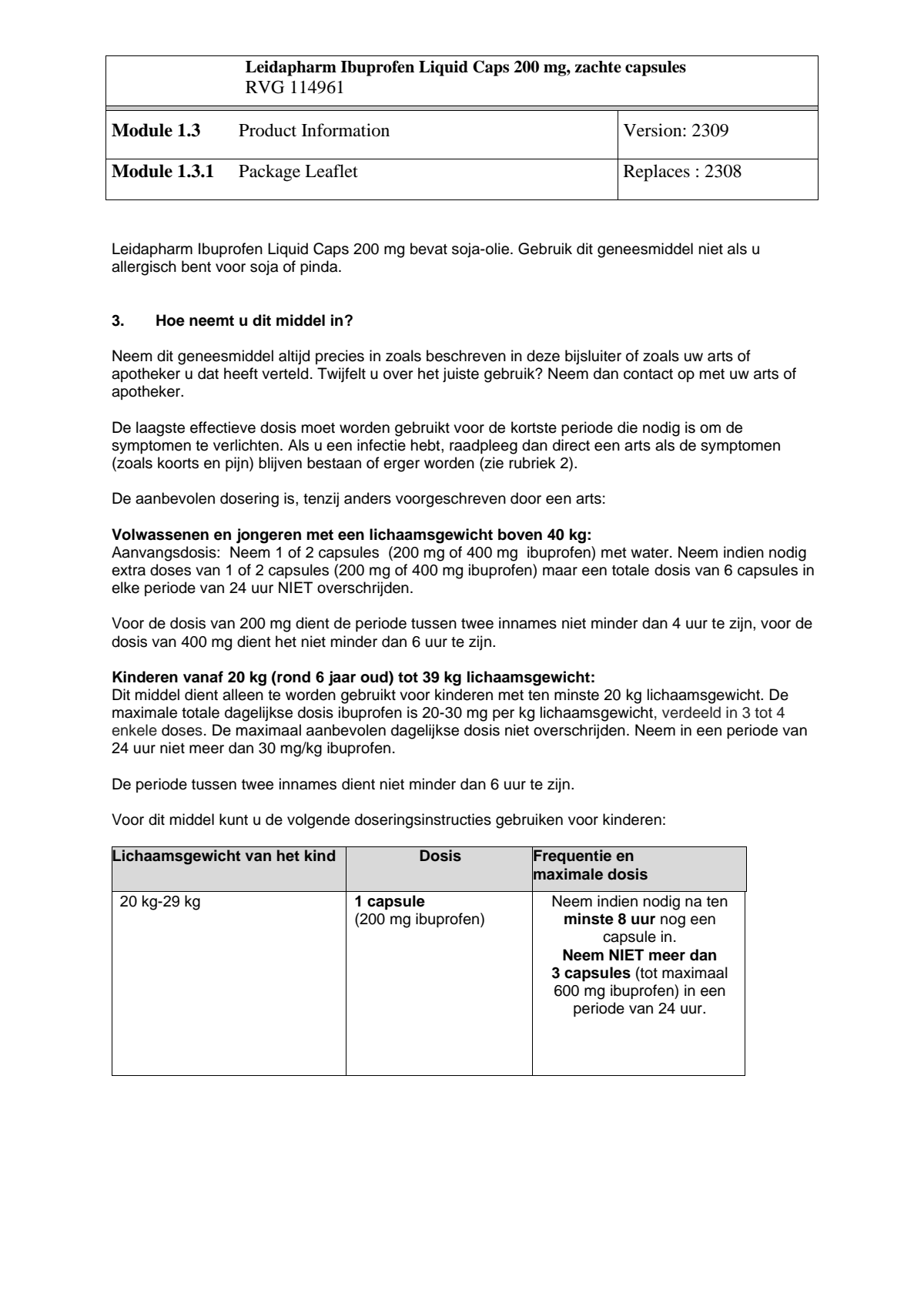 Ibuprofen 200mg Liquid Capsules afbeelding van document #6, leaflet