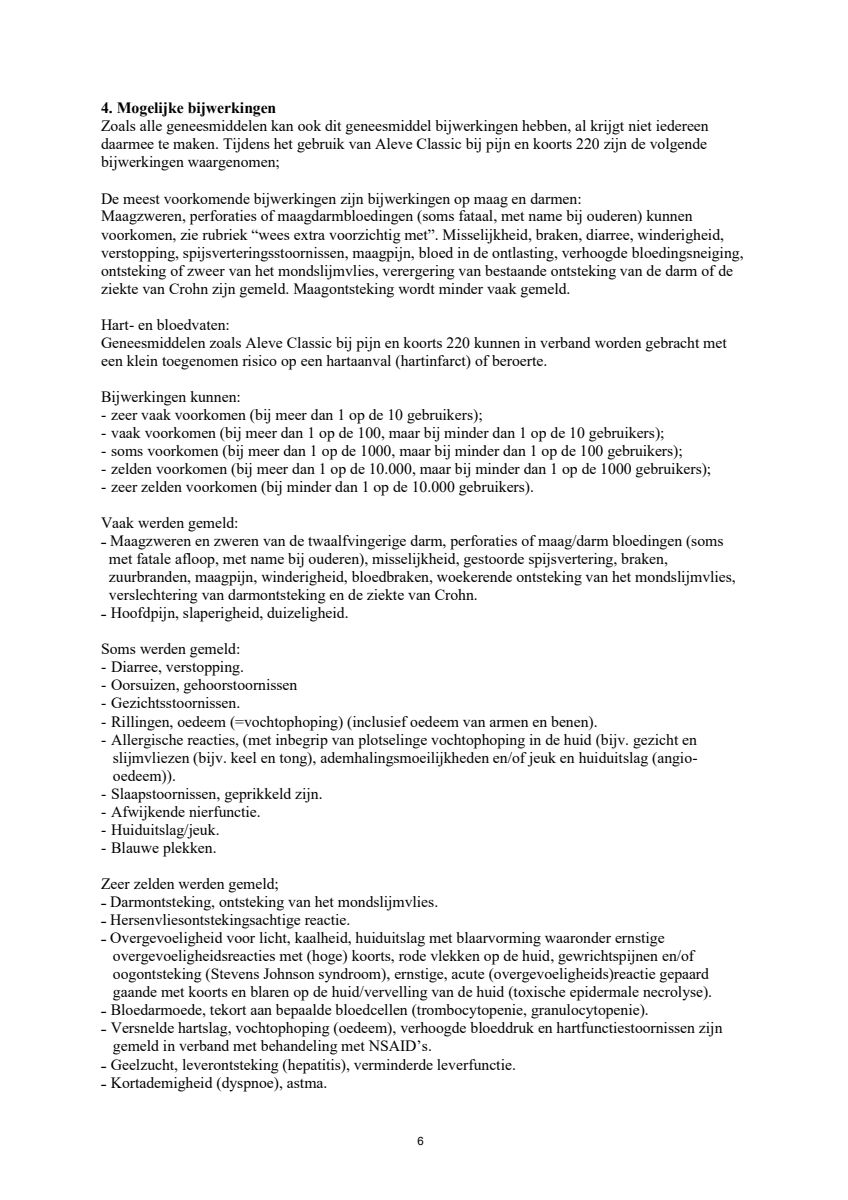 Classic 220mg Tabletten afbeelding van document #6, leaflet