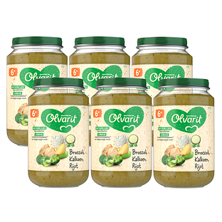 Olvarit 6m+ Broccoli Kalkoen Rijst 200GR