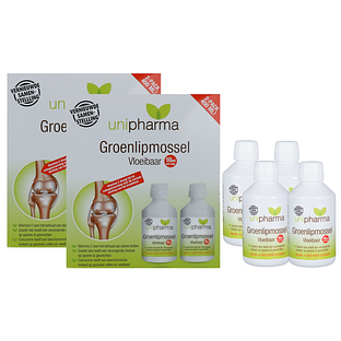 Unipharma Groenlipmossel Vloeibaar Duo-verpakking 2x400ML