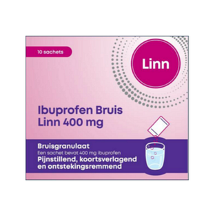 Linn Ibuprofen Bruis Sachets 400mg 10ST Linn Ibuprofen Bruis Sachets 400mg 10ST