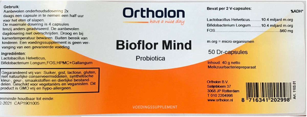 Bioflor Mind Capsules afbeelding van document #1, label