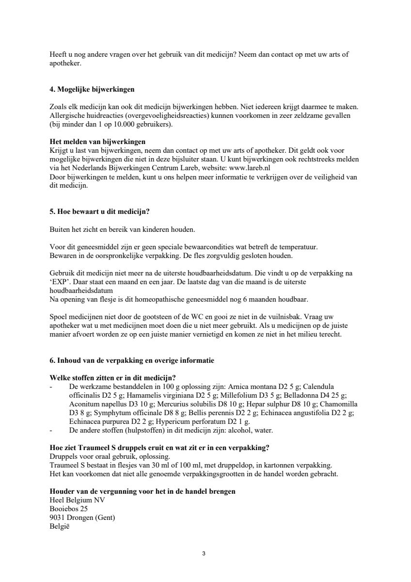 Traumeel S Druppels afbeelding van document #3, leaflet