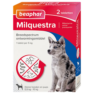 Beaphar Milquestra Ontwormingsmiddel Honden 0.5 - 10KG 2ST