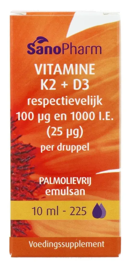 Sanopharm Vitamine K2 + D3 Druppels 225ML