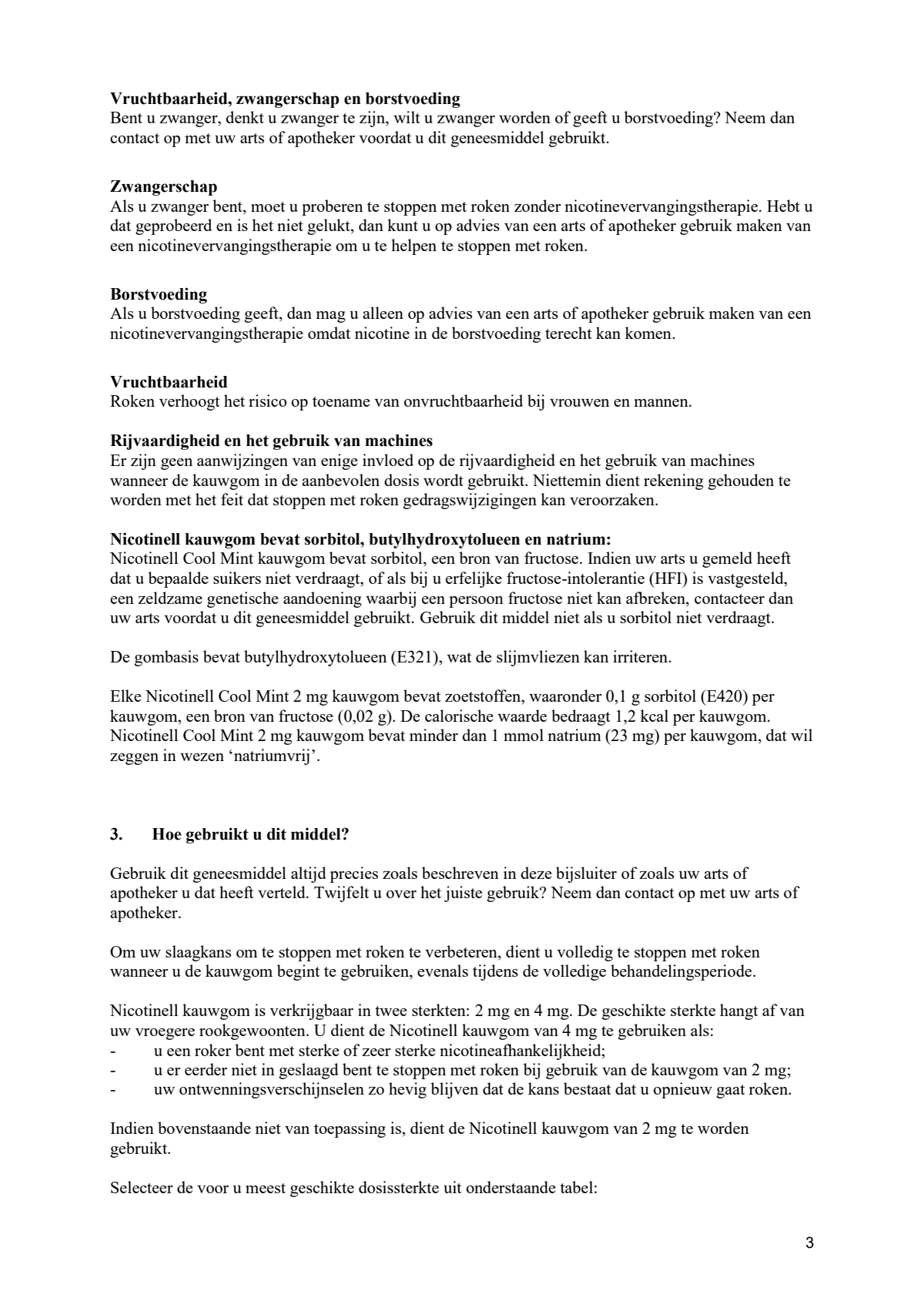 Kauwgum Cool Mint 2 mg -  voor stoppen met roken afbeelding van document #3, leaflet