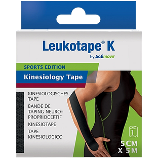 Actimove Kinesiology Tape Zwart 5cm x 5m 1ST