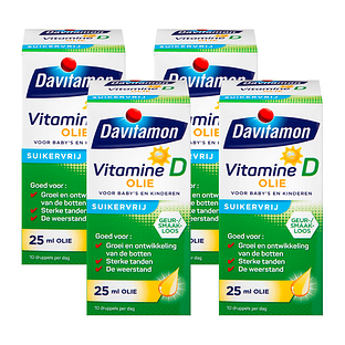 Davitamon Vitamine D Olie Multiverpakking 4x25ML Davitamon Vitamine D Olie Multiverpakking 4x25ML