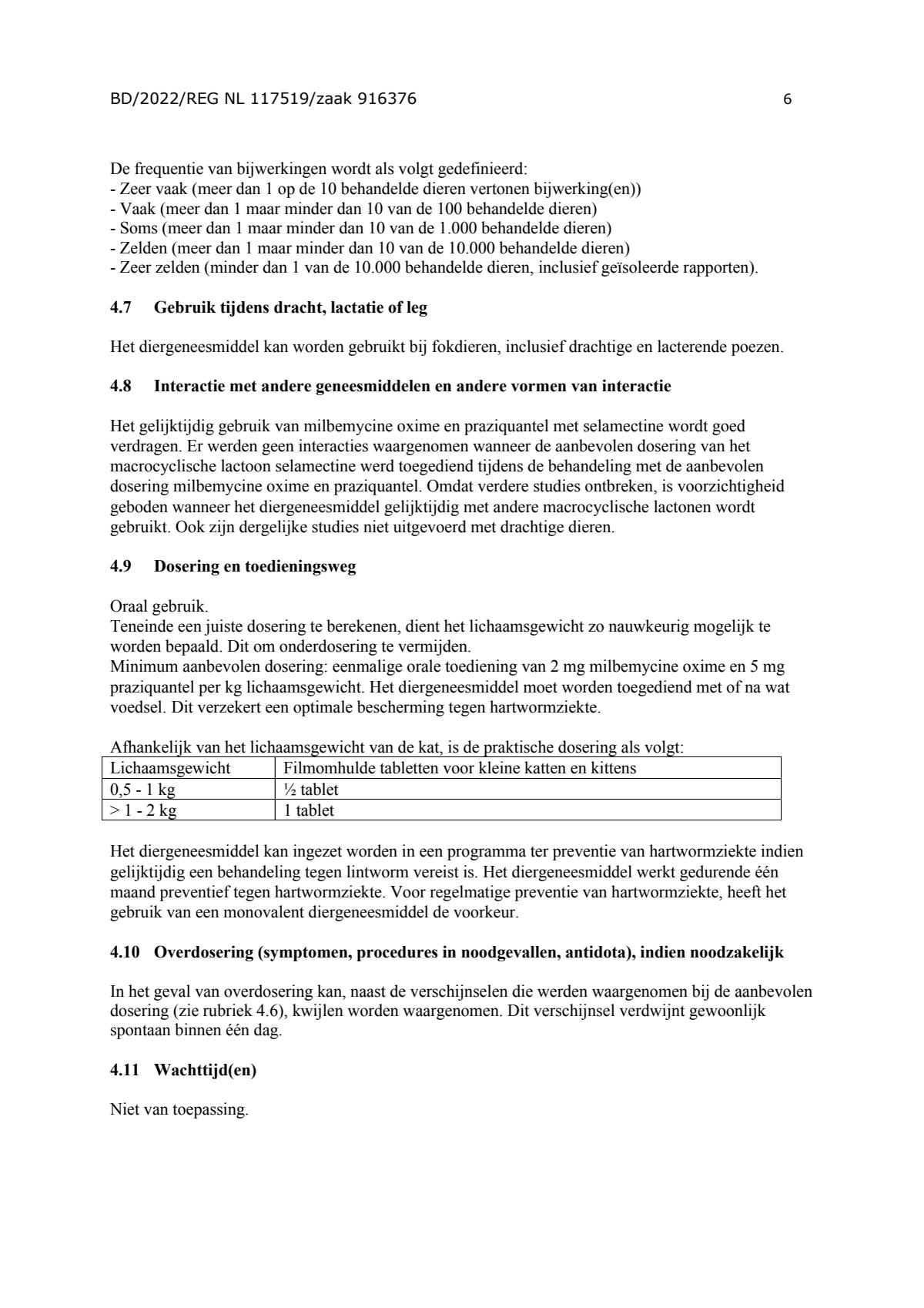 Milquestra Ontwormingsmiddel Katten en Kittens 0.5 - 4KG afbeelding van document #6, leaflet