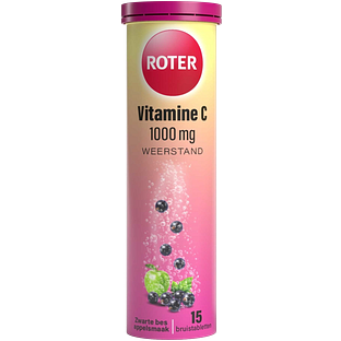 Roter Vitamine C 1000mg Weerstand Zwarte Bes Appel Bruistabletten 15ST
