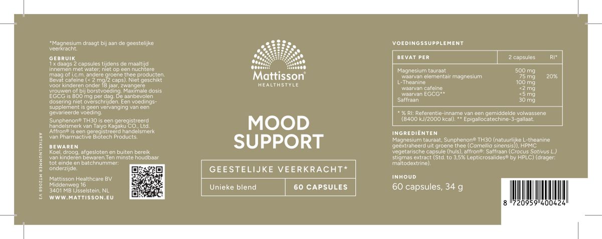 Mood Support Capsules afbeelding van document #1, label