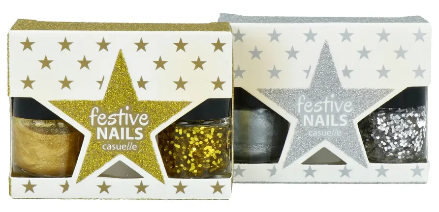 Casuelle Festive Nails Goud & Zilver