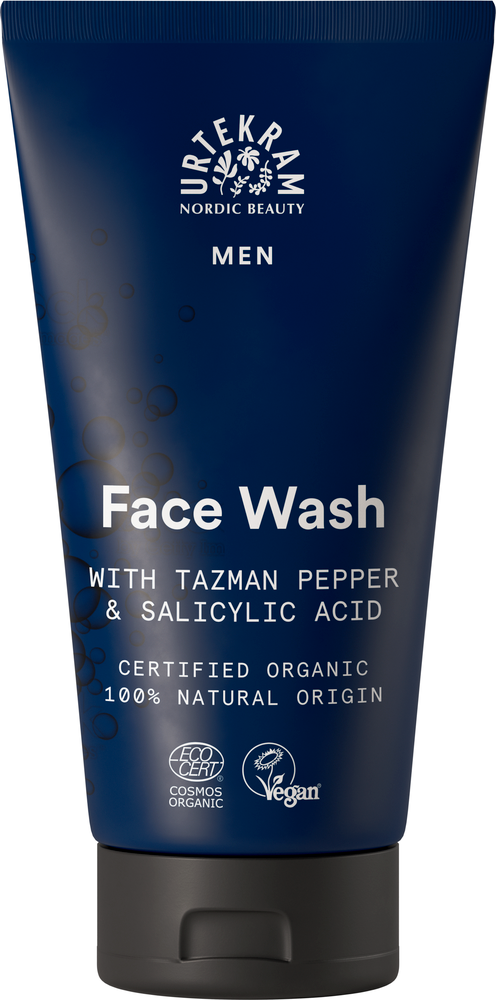 Urtekram Men Facewash With Tazman Pepper Salicylic Acid afbeelding