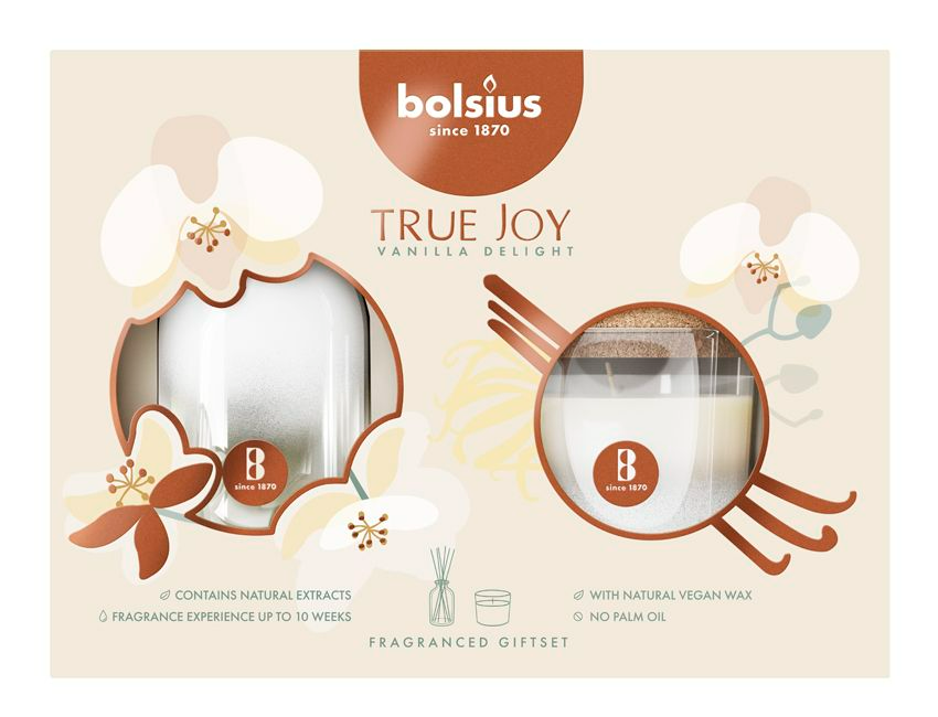 Bolsius True Joy Vanilla Delight Fragranced Giftset afbeelding
