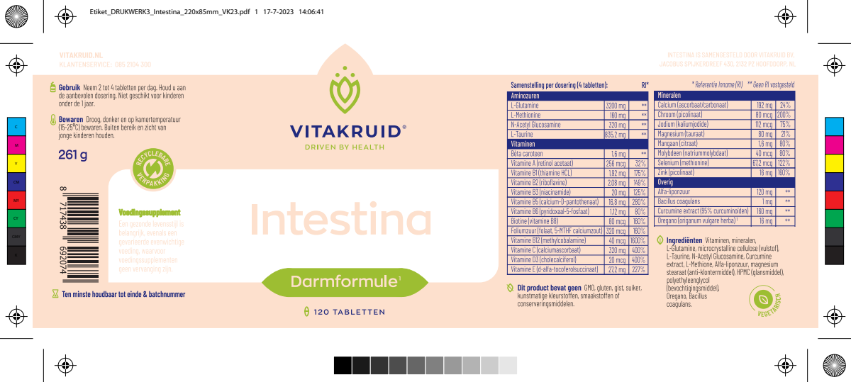 Intestina Darmformule oa L-Glutamine afbeelding van document #1, label