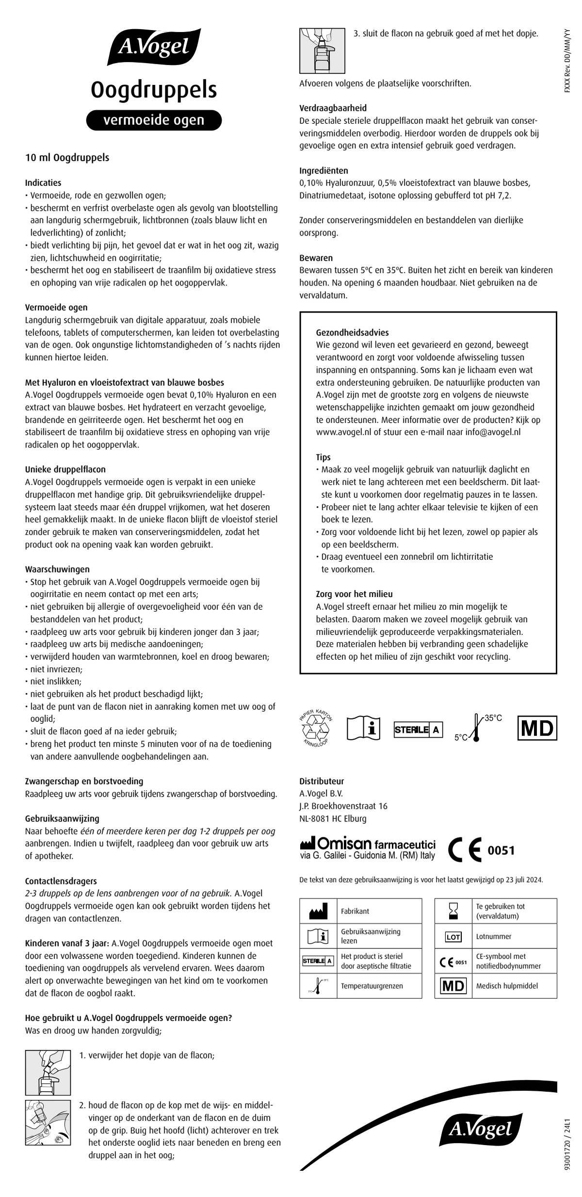 Oogdruppels Vermoeide Ogen afbeelding van document #1, instructions