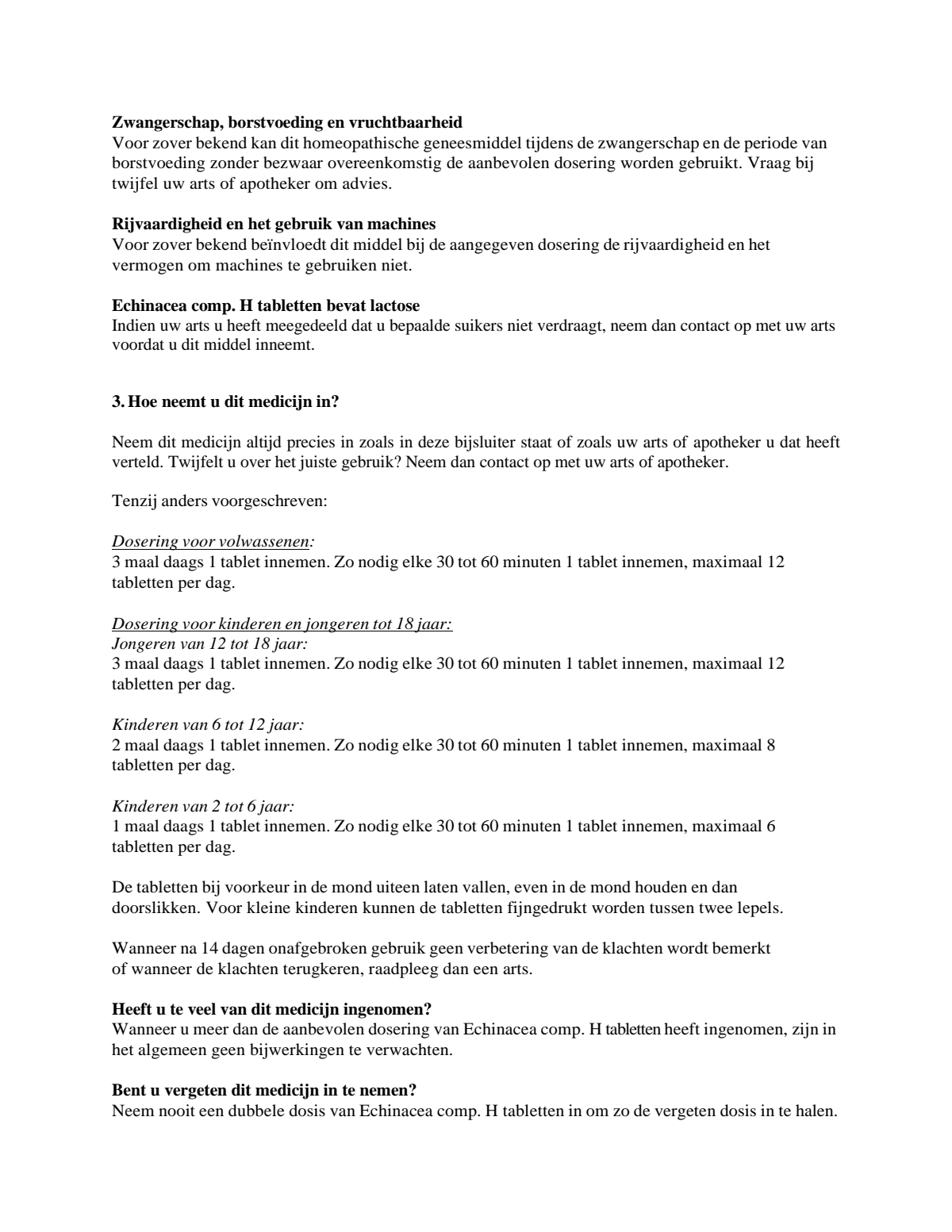 Echinacea Compositum H Tabletten afbeelding van document #2, leaflet
