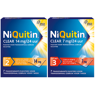 Niquitin Clear Pleister Acht Weken Behandeling 8ST