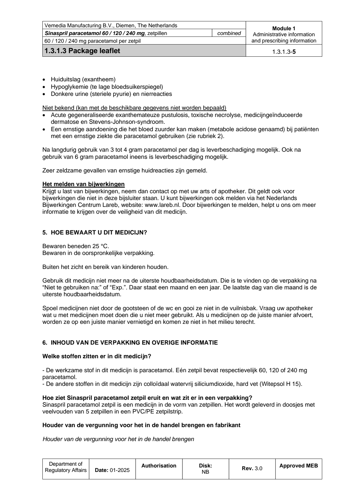 Paracetamol 120mg Zetpillen afbeelding van document #5, leaflet