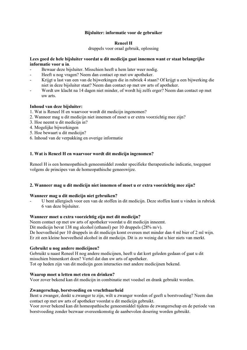 Reneel H afbeelding van document #1, leaflet