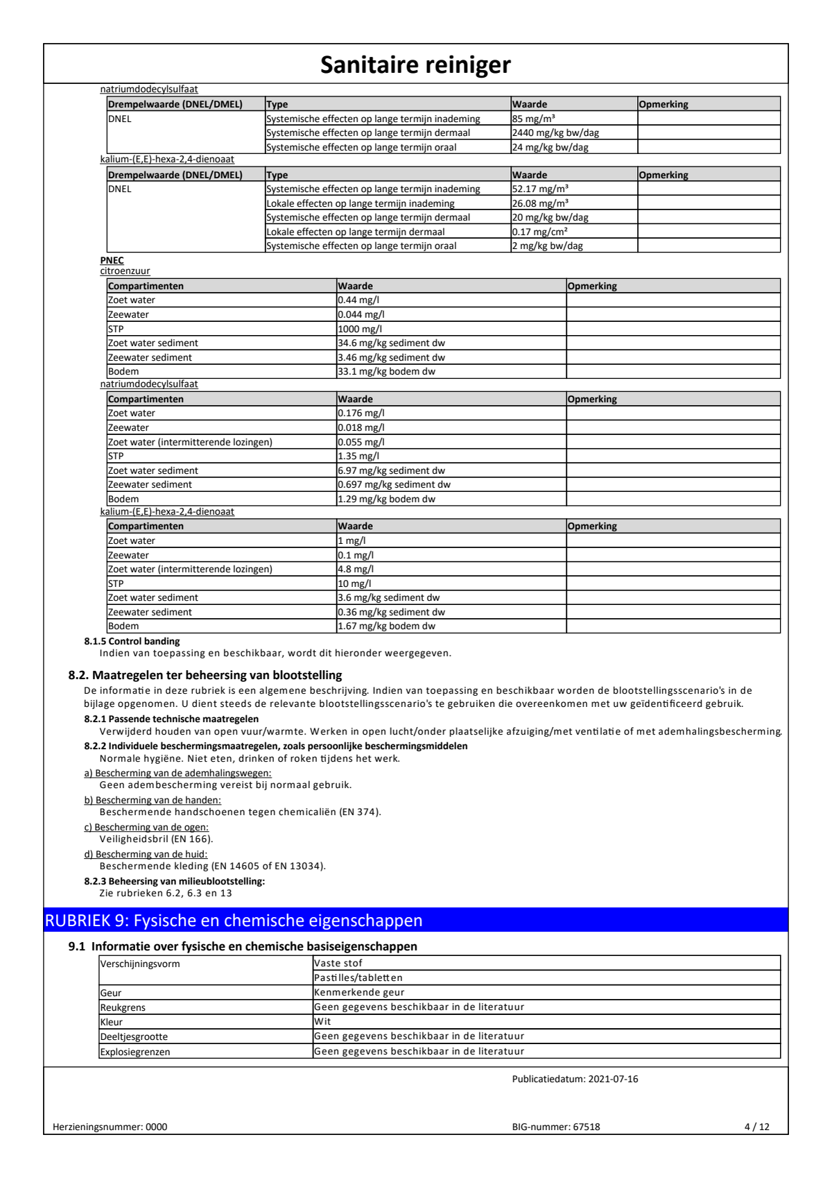 Badkamer Reiniger Navulling afbeelding van document #4, leaflet