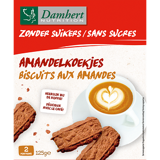 Damhert Zonder Suikers Amandelkoekjes 125GR