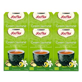 Yogi Tea Green Jasmine Voordeelverpakking 6x17ST Yogi Tea Green Jasmine Voordeelverpakking 6x17ST