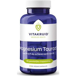 Vitakruid Magnesium Tauraat met Vitamine B6 (P-5-P) 90CP