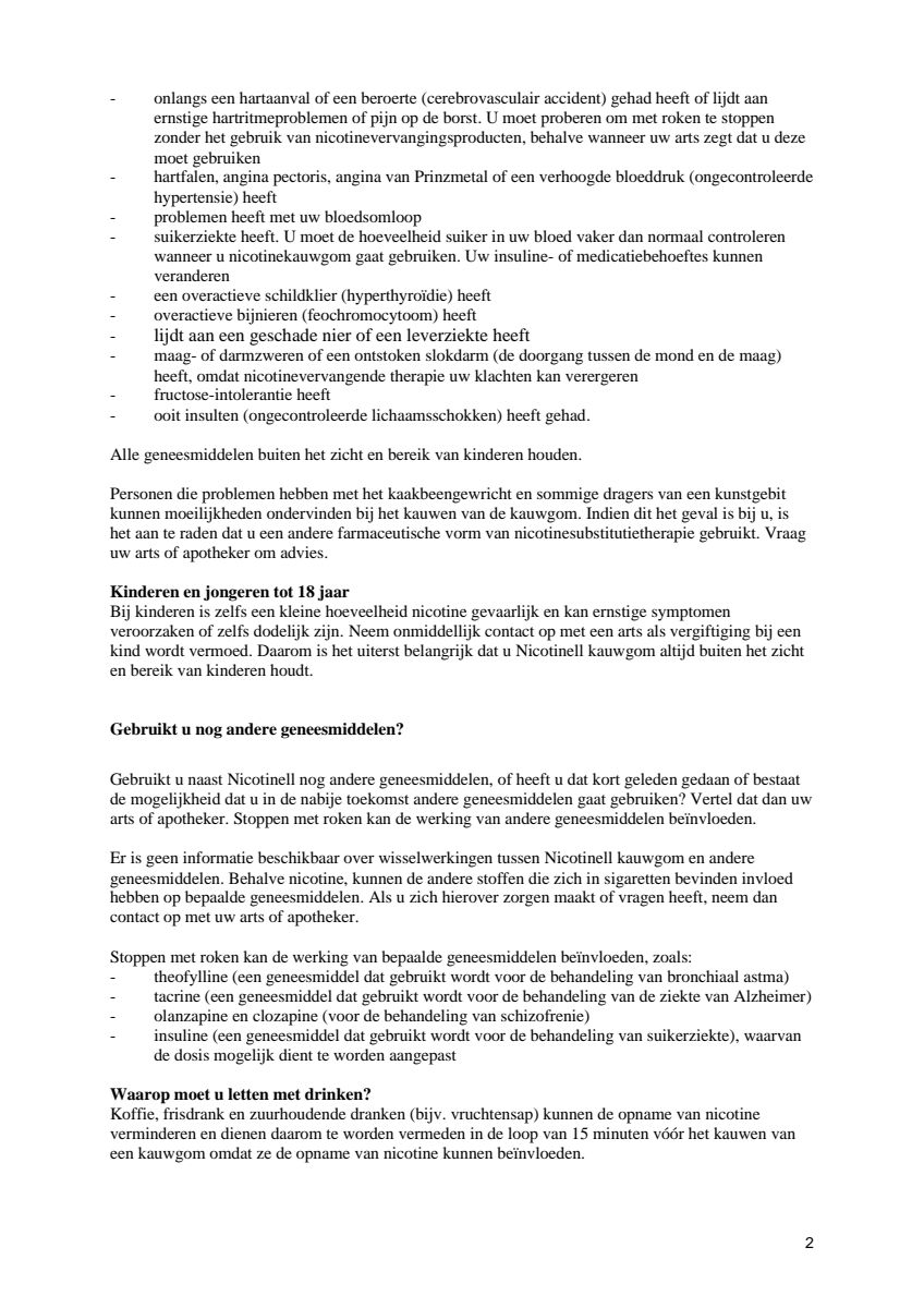 Kauwgom Cool Mint 2 mg Voordeelverpakking - voor stoppen met roken afbeelding van document #2, leaflet