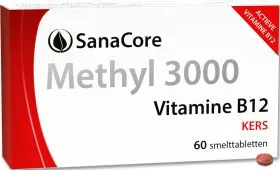SanaCore Methyl 3000 Vitamine B12 Kers Smelttabletten 60TB