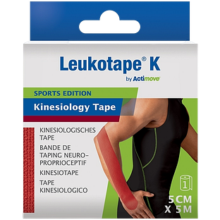 Actimove Kinesiology Tape Rood 5cm x 5m 1ST Actimove Kinesiology Tape Rood 5cm x 5m 1ST