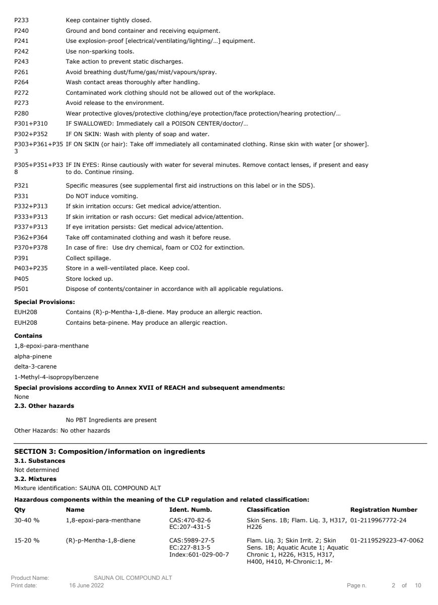 Essentiële Olie Sauna afbeelding van document #2, label