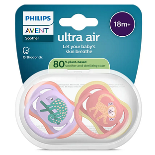 Avent Ultra Air Fopspeen Kameleon Aap 18M+ 2ST