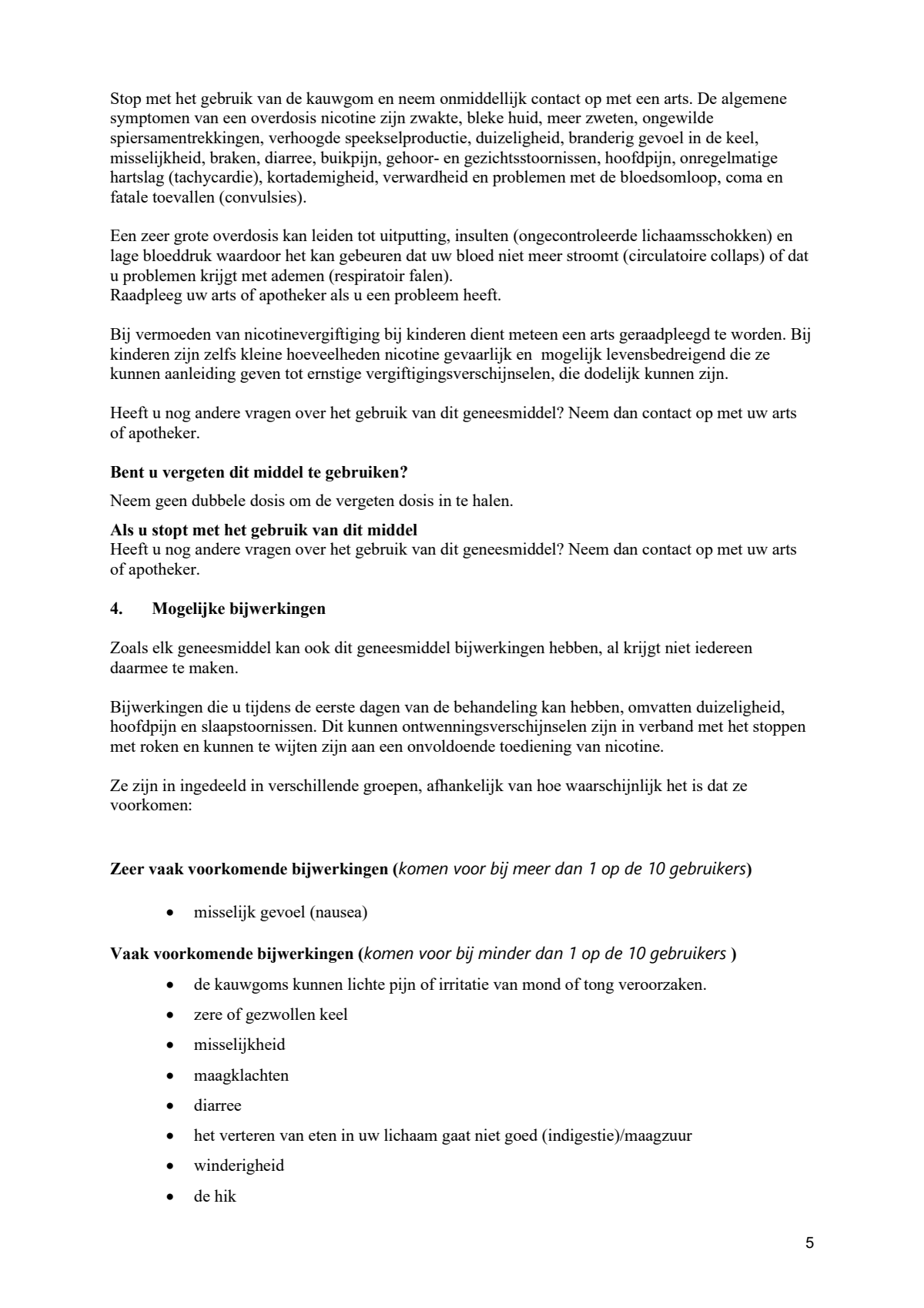 Kauwgom Cool Mint 4 mg - voor stoppen met roken afbeelding van document #5, leaflet