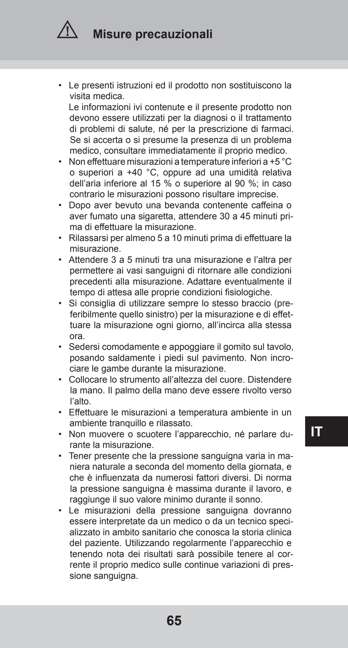 Bovenarm Bloeddrukmeter Desktop afbeelding van document #65, instructions