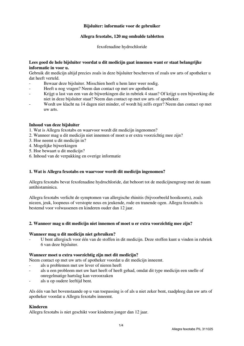 Fexotabs 120mg Tabletten afbeelding van document #1, leaflet