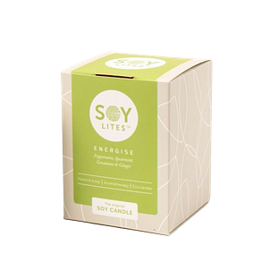 Soylites Soycandle Energise - Peppermint, Spearmint, Geranium & Ginger 70ML